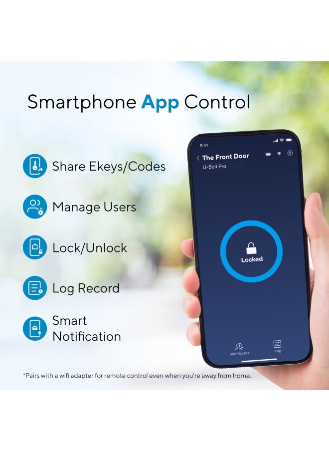 Generic - Ultraloq  Smart Lock U-Bolt Pro - Fingerprint Smart Door Lock - 7 In 1 Keyless Entry Door Lock - Biometric Keypad Deadbolt Front Door Lock App Control - Image 1