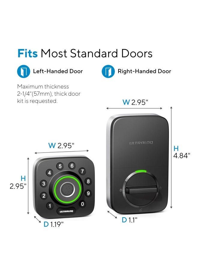 Generic - Ultraloq  Smart Lock U-Bolt Pro - Fingerprint Smart Door Lock - 7 In 1 Keyless Entry Door Lock - Biometric Keypad Deadbolt Front Door Lock App Control - Image 1