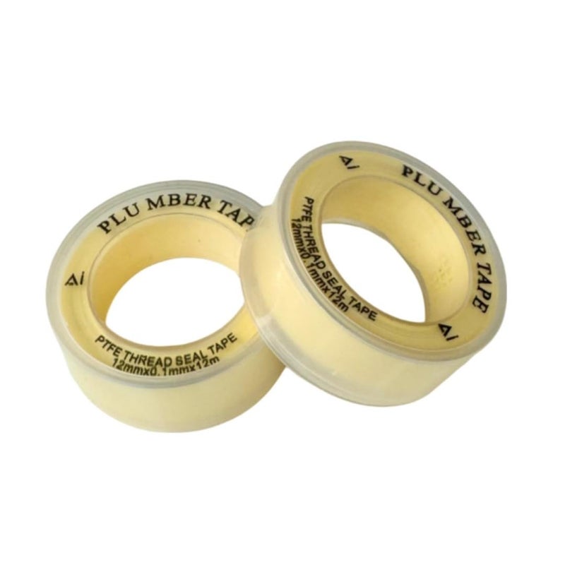 DLII ® Teflon Tape for Plumbing Gas & Thread Sealing | PTFE Leak-Proof, Multi-Purpose Sealant Tape (Set of 2) - Image 1