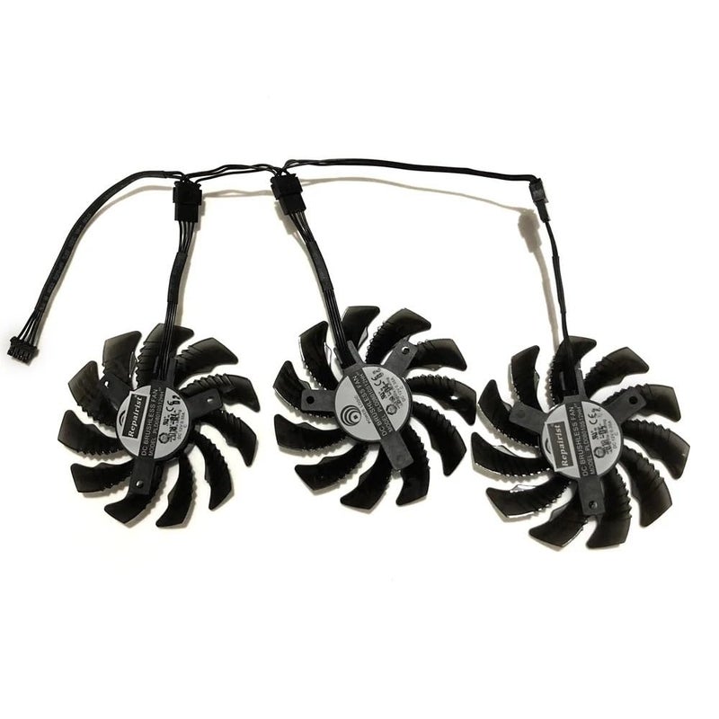 3Pcs/Set PLD08010S12HH T128010SU VGA Fan for GIGABYTE GTX1080 WINDFORCE OC 8G GTX 1080 ti Gaming 1060 G1 Rock Video GPU Card Laptop Parts(PLD08010S12HH) - Image 1