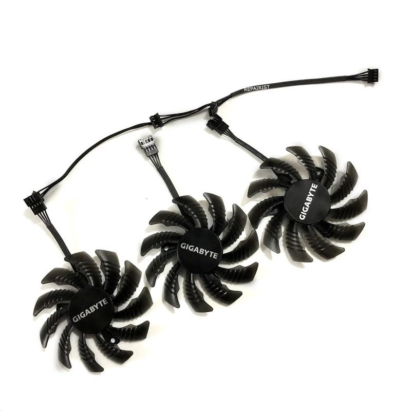 3Pcs/Set PLD08010S12HH T128010SU VGA Fan for GIGABYTE GTX1080 WINDFORCE OC 8G GTX 1080 ti Gaming 1060 G1 Rock Video GPU Card Laptop Parts(PLD08010S12HH) - Image 2