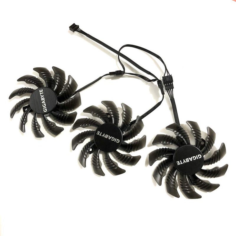 3Pcs/Set PLD08010S12HH T128010SU VGA Fan for GIGABYTE GTX1080 WINDFORCE OC 8G GTX 1080 ti Gaming 1060 G1 Rock Video GPU Card Laptop Parts(PLD08010S12HH) - Image 5