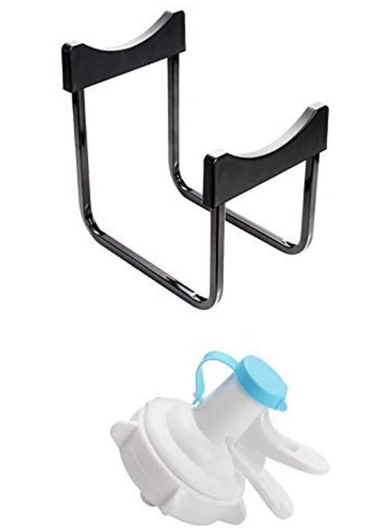 DubaiGallery - 5 Gallon Water Dispenser Stand with Water Dispenser Valve, Rust-Resistant Non Slip Water Stand with BPA Free Fast Flow Water Spout -Strong Rack for Countertop - Image 1