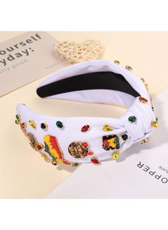 YAHPERN African Juneteenth Headbands For Women Black Women Queen Africa Map Headband Jeweled Rhinestone Wide Top Knot Headband Black History Month Headband African Accessories Outfits Gifts  - Image 4