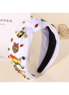 YAHPERN African Juneteenth Headbands For Women Black Women Queen Africa Map Headband Jeweled Rhinestone Wide Top Knot Headband Black History Month Headband African Accessories Outfits Gifts  - Image 3