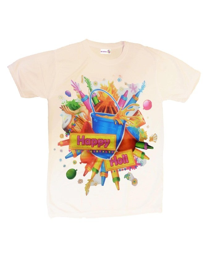 HIBA CREATIONS Kids holi costume multicolored skirt and top for 6-7 years old girls kid - Image 4