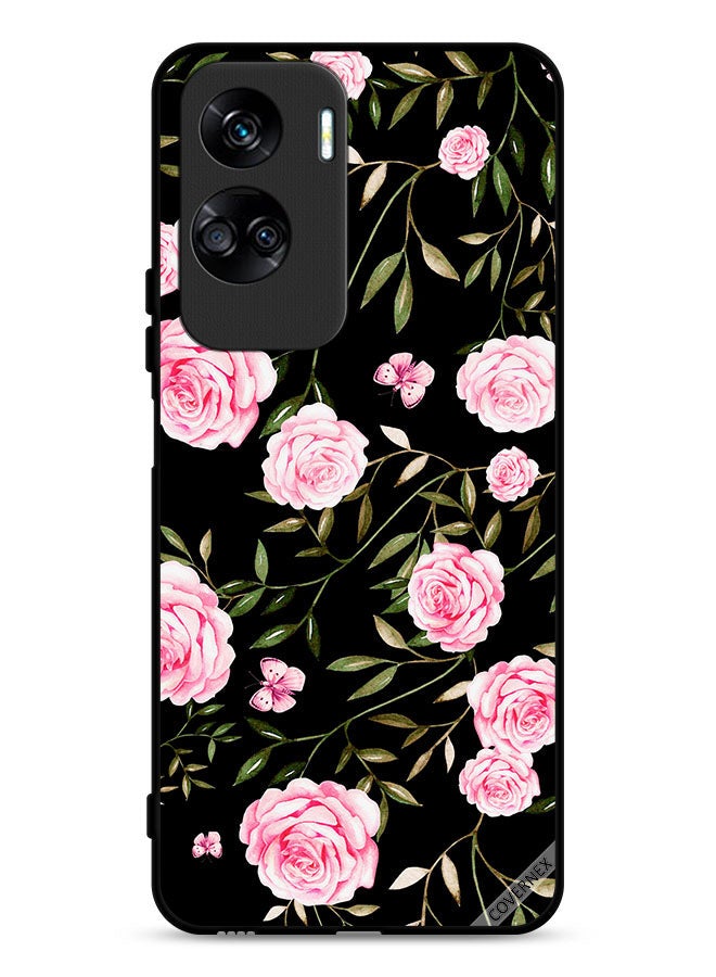 Covernex Honor 90 Lite 5G Protective Case Cover Rose In Bunches Of Small Leaves  - Image 1