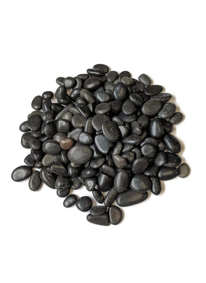 Midwest Hearth - Natural Decorative Polished Black Pebbles 3/8" Gravel Size (10Lb Bag) - Image 1