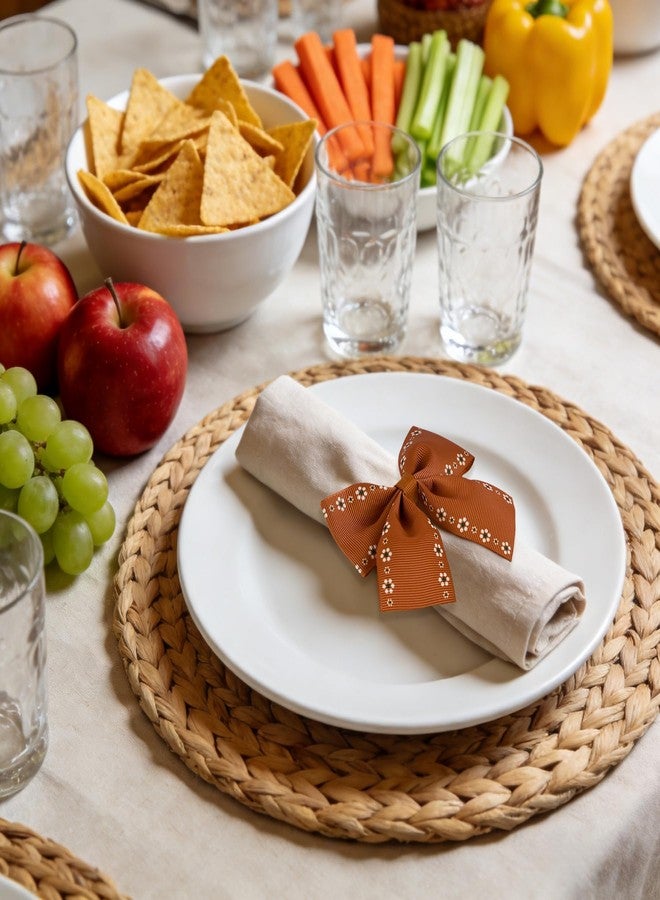 Aartner 12 Pcs De Barro Mexicanos Napkin Rings Khaki Bow Napkins Holder Cielito Lindo Party Decoration for Fiesta Mexican Baby Shower Wedding Decor - Image 3