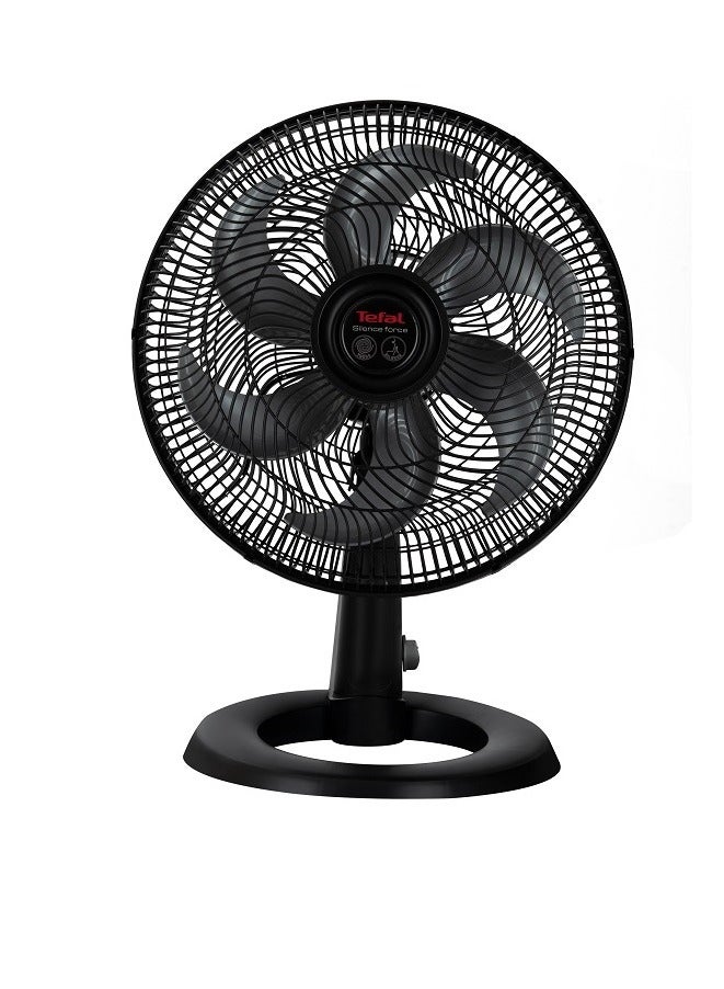 Tefal Silence Force Desk Fan - 16 Inches - 3 Speeds 100 m³ 75 W VG4110EE Black - Image 1