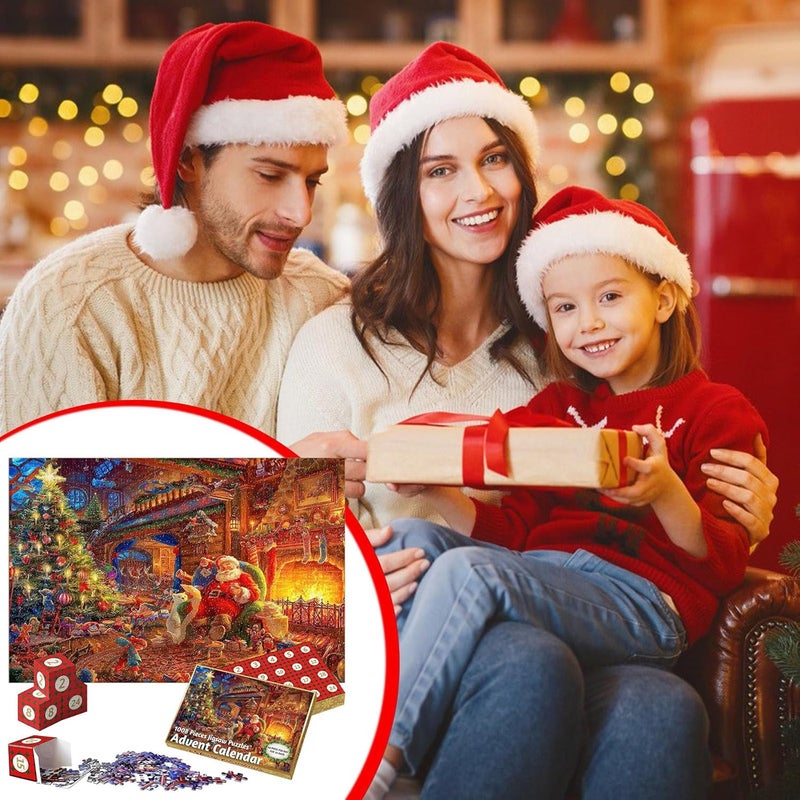 كلاراكو تقويم مجيء 2023، تقويم مجيء للأطفال 2023، مشهد عيد الميلاد، ألغاز الصور المقطوعة لمدة 24 يومًا، تقويمات العد التنازلي للأطفال، الأولاد، البنات، المراهقين، أكثر من 1000 قطعة ألغاز تقويم مجيء 2023 للبالغين - Image 2