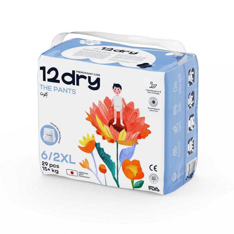 12dry Baby Pants-Premium Baby Care (Size 6/XXL, 15 kg, 29 count) - Image 3