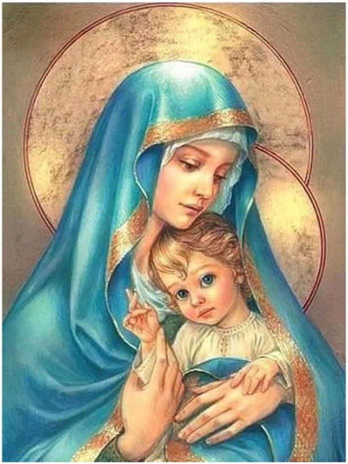 klarako Religious Madonna Diamond Painting Kits for Adults Kids 5D DIY Crystal Rhinestone Embroidery Stitch Arts Craft Canvas Wall Decor - Image 1