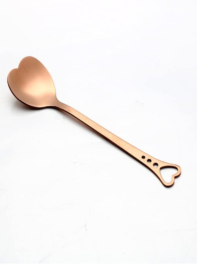 SZLFSX 20 Pieces Heart Shaped Stainless Steel Dessert Spoons 5.7inch Coffee Spoon Teaspoon Stirring Spoon for Home, Restaurant Kitchen, Cafe or Bar (Rose Gold) - Image 4