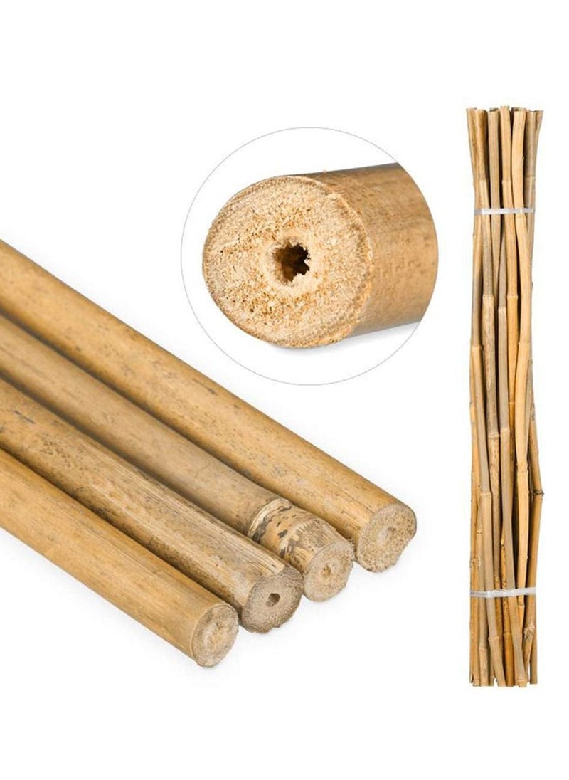LINGWEI - Natural Thick Bamboo Stakes Tall Garden Plant Stakes Flowers Vine Plants Support Garden Canes Poles Stakes 4pcs - Image 1
