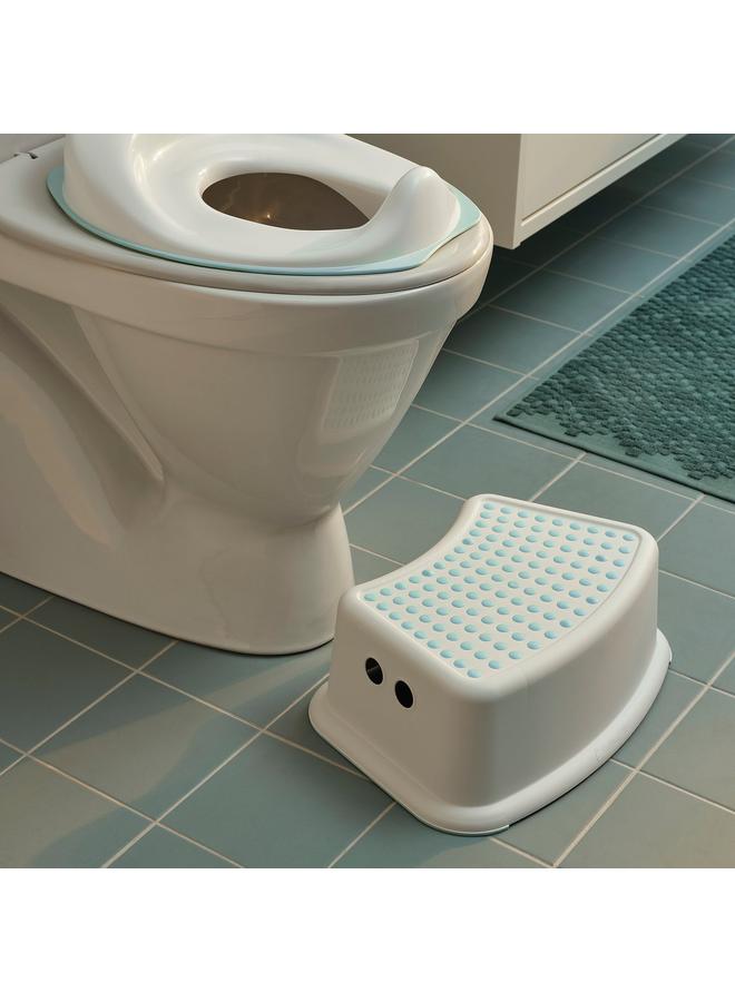 Zaboon Children'S Stool, White/Turquoise - Image 4