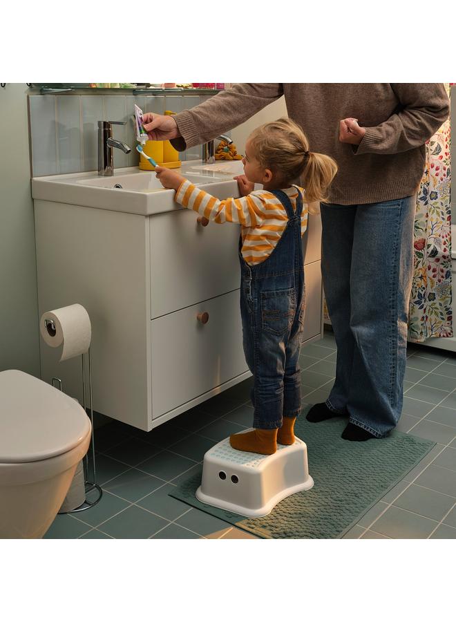 Zaboon Children'S Stool, White/Turquoise - Image 3