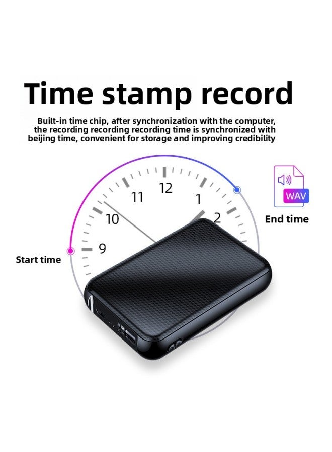 Recording Pen Ultra-long Standby Large Capacity High-definition Noise Reduction One-button Recording Magnetic Suction Recording Pen Rechargeable-Colour:Black-Capacity:32GB - Image 5