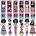 dollbie 6 Pack African American Fashion Dolls Set with Mix Match Outfits 115 Posable Black Dolls 5 Accessories Each Crown Necklace Headscarf More Pink Gift Case - Image 3