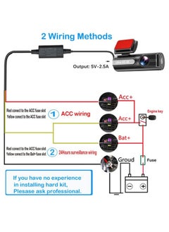 FPC Car Dash Cam Wire DVR Hardwire Cable Kit Video Recorder 12V-24V to 5V 2A Mini Type-C USB Charger Voltage Reducing Line  - Image 3