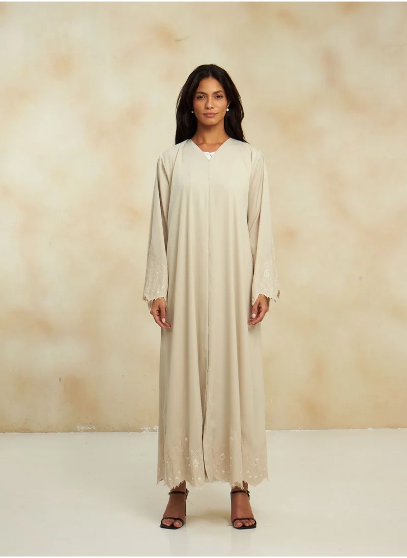 TELAL FEMINA IVORY BLOSSOM ABAYA