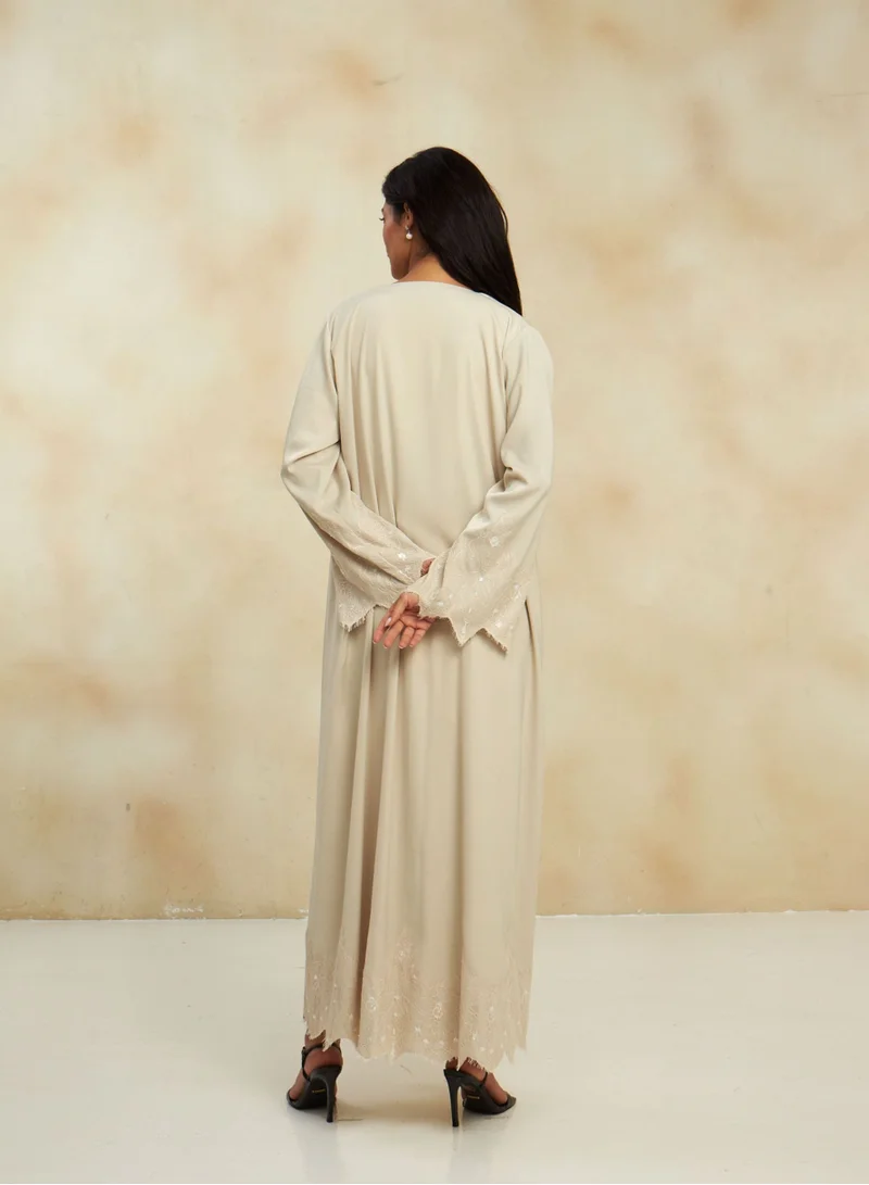 TELAL FEMINA IVORY BLOSSOM ABAYA