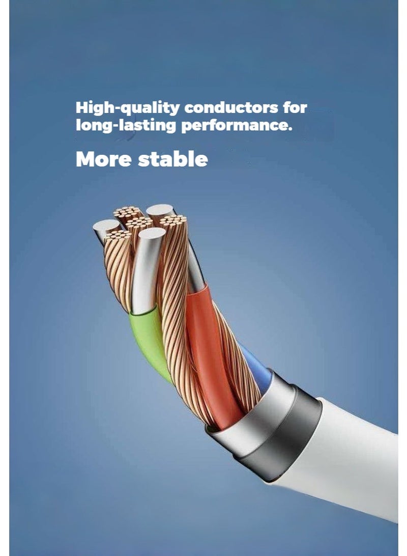 BASEMO 60W PD Fast Charging Cable, 1.5M White USB-C to USB-C, Safe Charger for Apple iPhone 16/17 Series, iPad & Mac Devices - Image 4