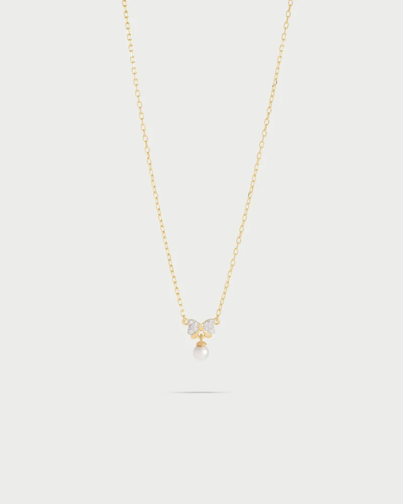 Rue Des Mill Bow chain choker - Bow Ton - Yellow gold