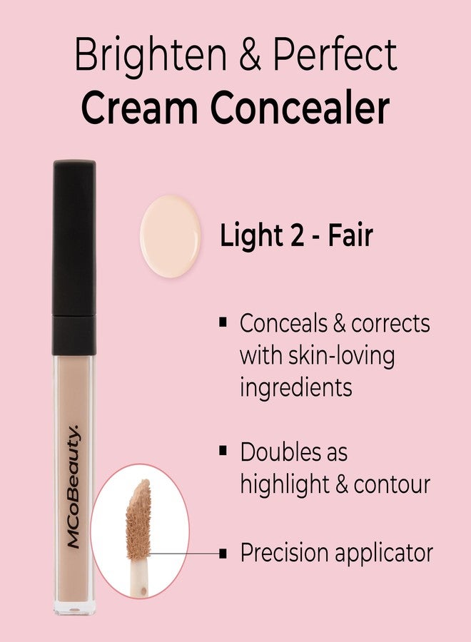 MCoBeauty Brighten & Perfect Cream Concealer, 1 Light Fair, Brightening Coverage for Flawless Complexion, Vegan, Cruelty Free Cosmetics - Image 4