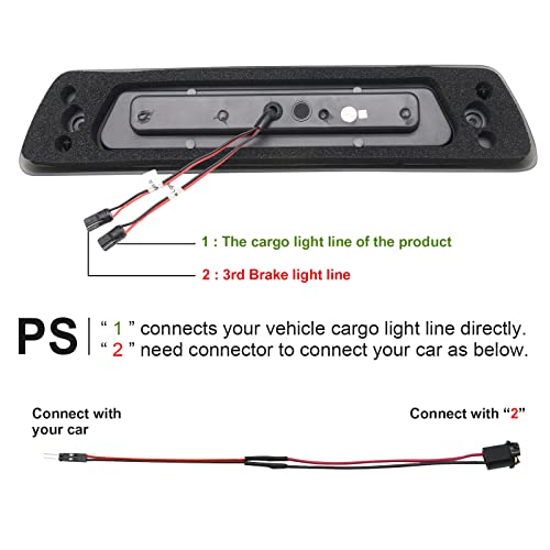 Mynoway Smoked Lens LED 3rd Third Brake Light Replacement for 2009-2014 F150 & Rapt0r Model, IP67 Waterproof Rear Cab High Mount Stop Lamp with Sealing Gasket, Ventilation Holes - Image 3