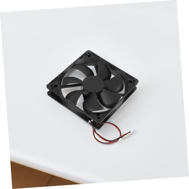 2Pcs 120mm Black Computer Case Cooling Fans Silent High Airflow Dual Ball Bearing - Image 5