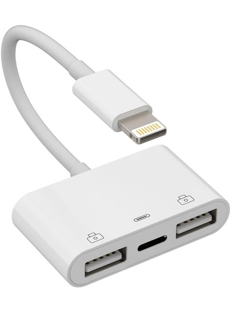 محول USB أنثى إلى Lightning معتمد من Apple وكابل OTG وشاحن لهاتف iPhone 11 12 Mini max pro xs xr x se 7 8 plus Ipad air A محول سلك ذاكرة فلاش للكاميرا وموزع شحن