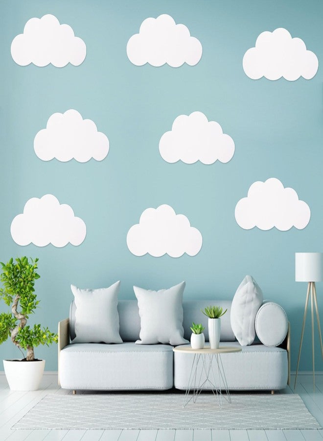 MixTeach 36 Pcs Large White Cloud Cutouts 14 Inch Paper Clouds White Cloud Shape Card Paper Cloud Die Cut Room Decorations for Classroom Bulletin Board Decor Wall Decoration Nursery Playroom Decor - Image 5