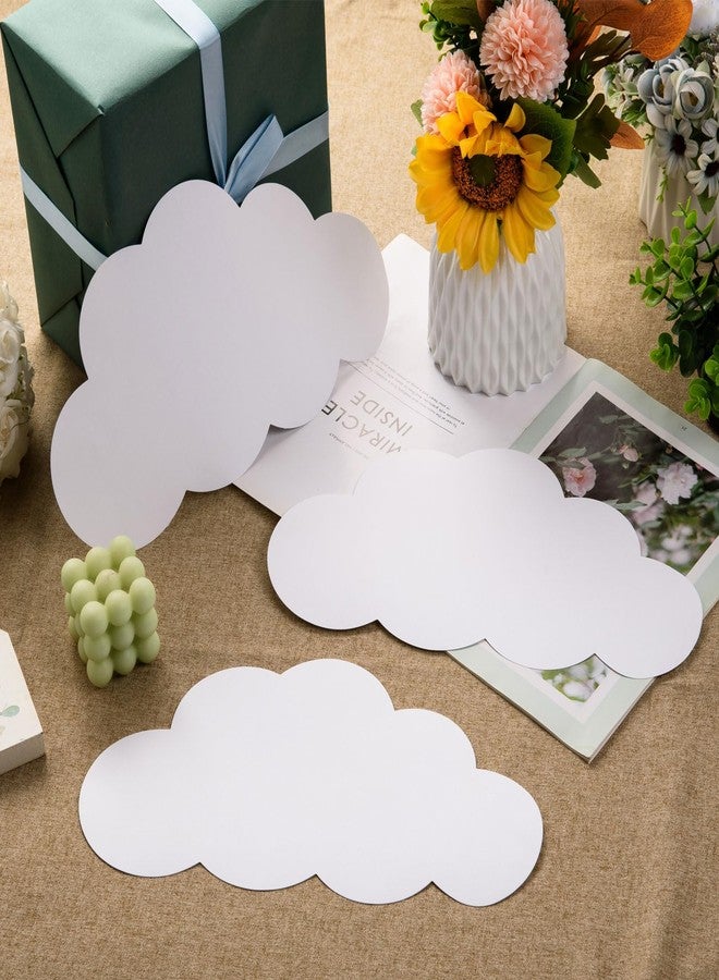MixTeach 36 Pcs Large White Cloud Cutouts 14 Inch Paper Clouds White Cloud Shape Card Paper Cloud Die Cut Room Decorations for Classroom Bulletin Board Decor Wall Decoration Nursery Playroom Decor - Image 4