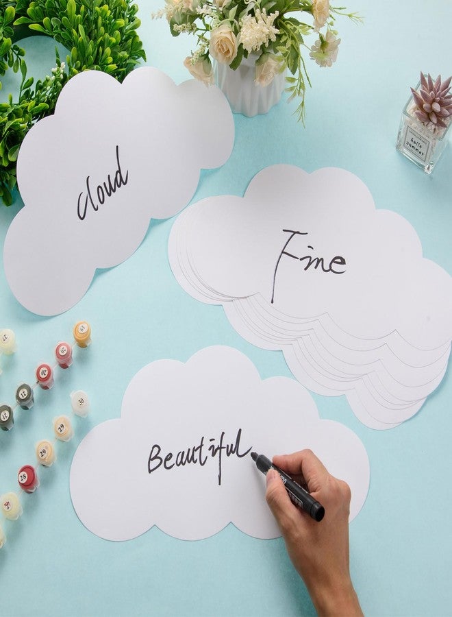 MixTeach 36 Pcs Large White Cloud Cutouts 14 Inch Paper Clouds White Cloud Shape Card Paper Cloud Die Cut Room Decorations for Classroom Bulletin Board Decor Wall Decoration Nursery Playroom Decor - Image 3
