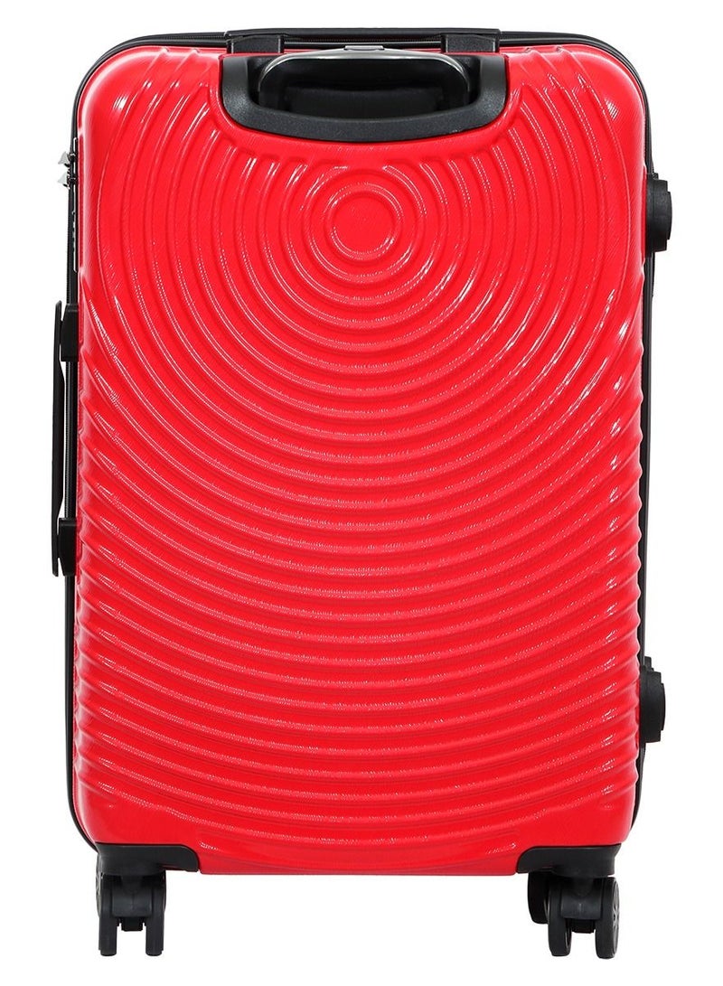 بيج ديزاين حقيبة سفر Biggdesign Cats، حمراء، متوسطة، حقيبة صلبة بعجلات دوّارة، حقائب سفر بنظام قفل، خفيفة الوزن، 24 إنش. - Image 3
