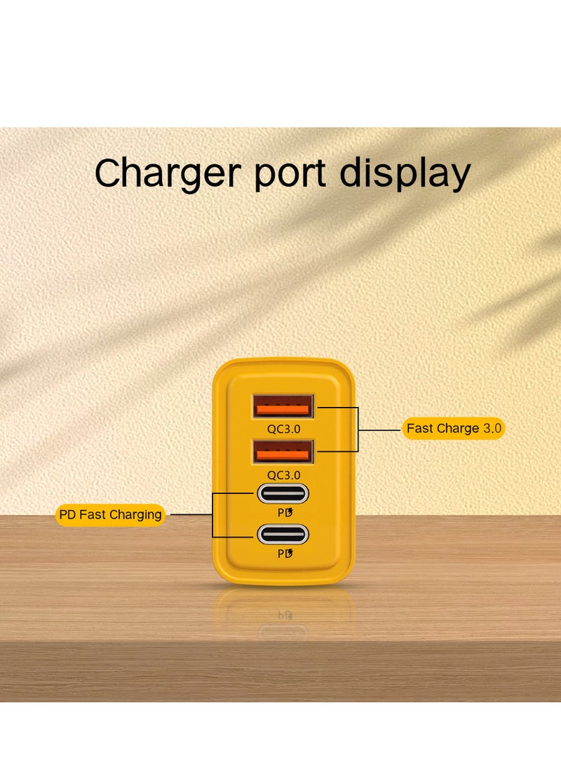 Angmei 2pcs 120W fast charging head multi-port ，2PD+4U mobile phone travel charger adaptor for iPhone xiaomi charger British regulation USB C Wall Fast Charger Block, Type C Charger Fast Charging Blocks PD Power Charger Adapter+QC 3.0 USB Multiport Charger Brick for Phone 16/15/14/13/12 Pro Max, Pad, Galaxy  - Image 3
