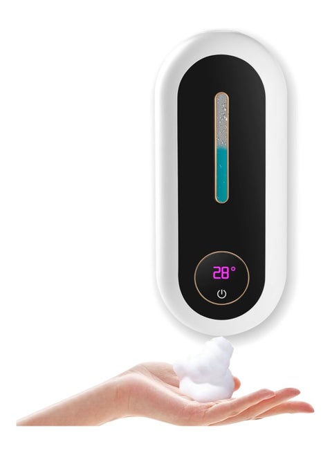 Automatic Soap Dispenser Wall Mounted Foam Soap Dispenser Hand Sanitizer Dispenser Waterproof Smart Foaming Gel Liquid Soap Container with Infrared Sensing and 3 Adjustable Levels for Bathroom