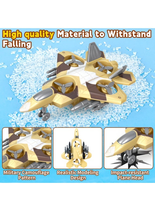 【Kids Toy Airplane】Inertia Powered 360° Stunt Spinning Fighter Jet Model | Durable & Shockproof ABS Material | Fun Toy For Boys Aged 3+ | Auto-Spin Propeller On Forward Glide | Wall Collision Auto-Direction Change | Ergonomic Grip Design - Image 3