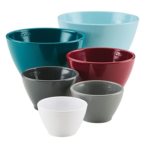 Rachael Ray Tools and Gadgets NestingStackable Measuring Cups Set 6 Piece  Assorted Colors