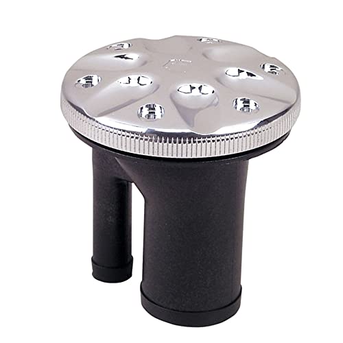 Perko 0591DPGCHR Vented Fill with Straight Neck for 1-1/2" Hose - Gas-Marked Chrome Cap - Image 1