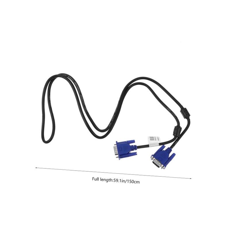 VGA Extension Cable 2 Pack Blue Connector PE Cover Heat Resistant Lightweight Compact - Image 3