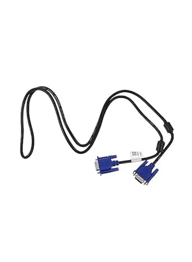 VGA Extension Cable 2 Pack Blue Connector PE Cover Heat Resistant Lightweight Compact - Image 1
