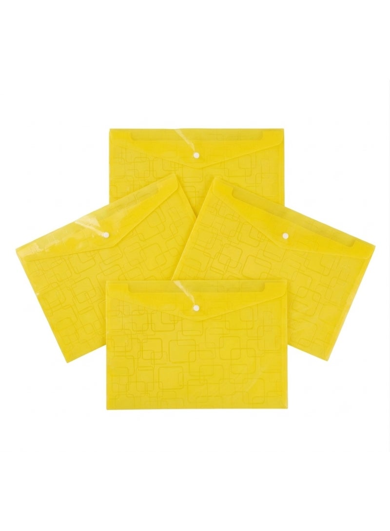 Envelope-shaped document holder - yellow (4 pieces) - Image 1