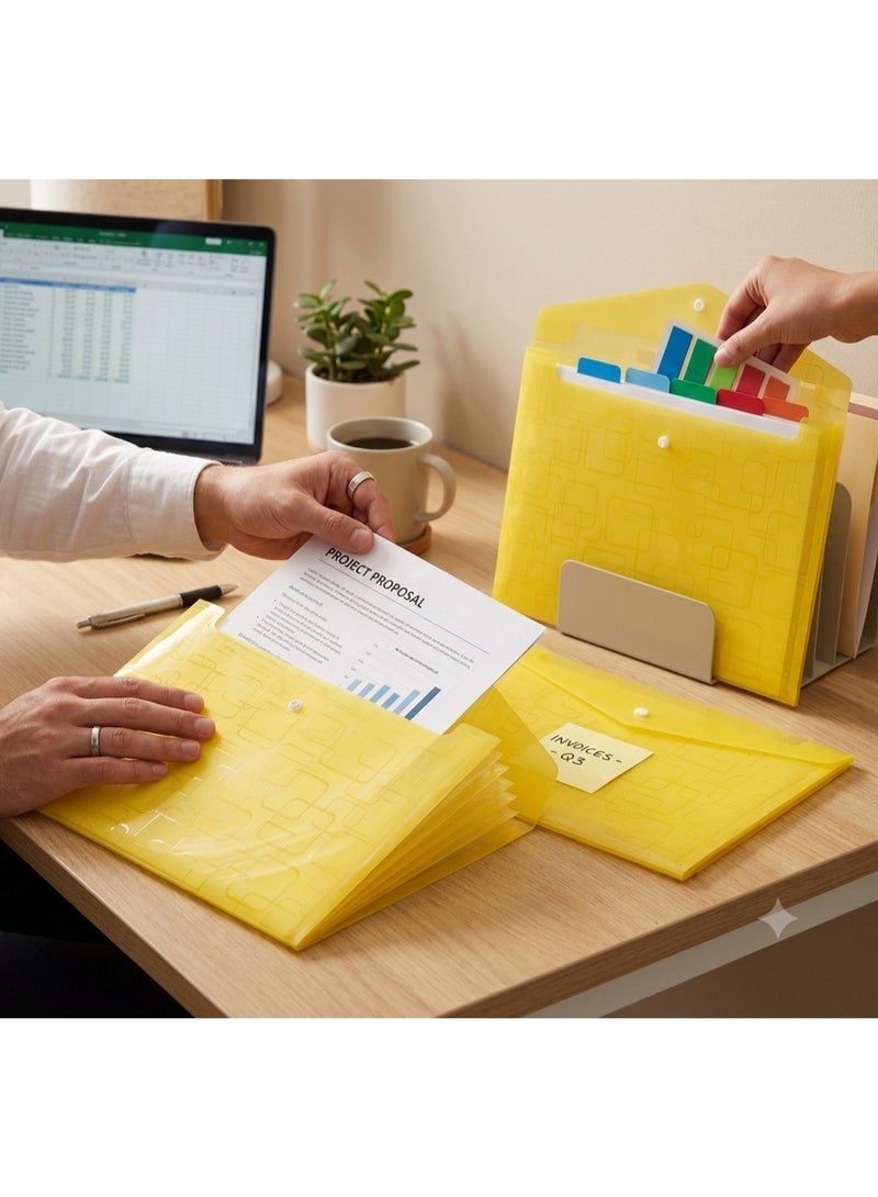 Envelope-shaped document holder - yellow (4 pieces) - Image 2