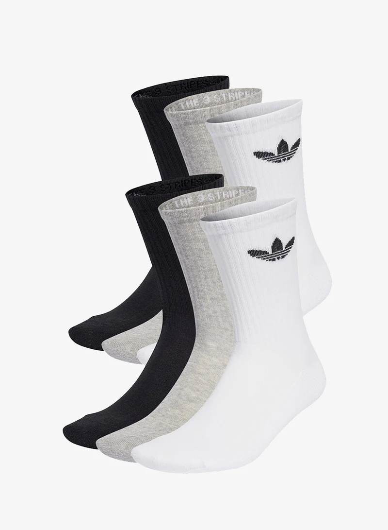 adidas Originals 6 Pack Trefoil Crew Socks