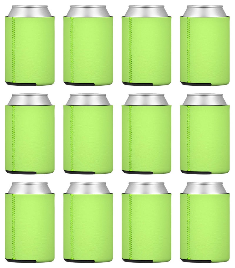G7 Power TahoeBay 12 Neoprene Can Sleeves for Standard 12 Ounce Cans Blank Beer Coolers (Lime Green  12) - Image 2