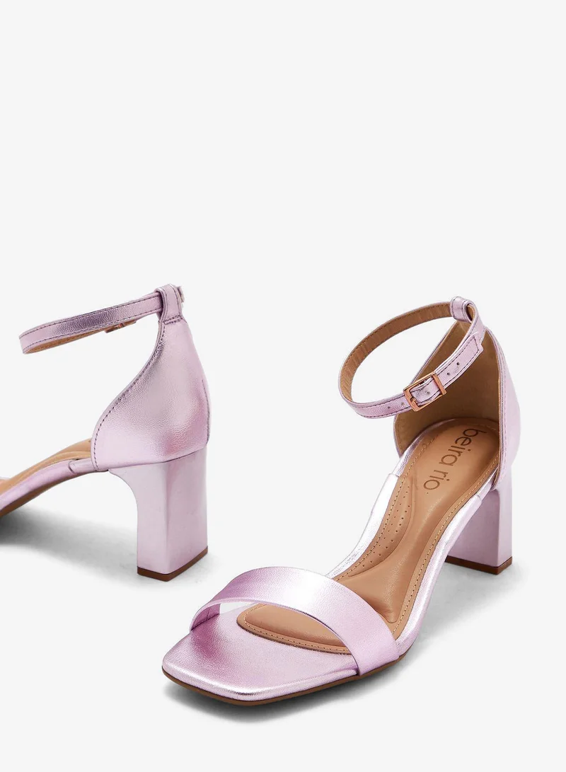 Beira Rio Rose Block Heel Sandals for Women – Stylish Ladies Heels Sandals for Everyday Wear for Women | Best Price UAE