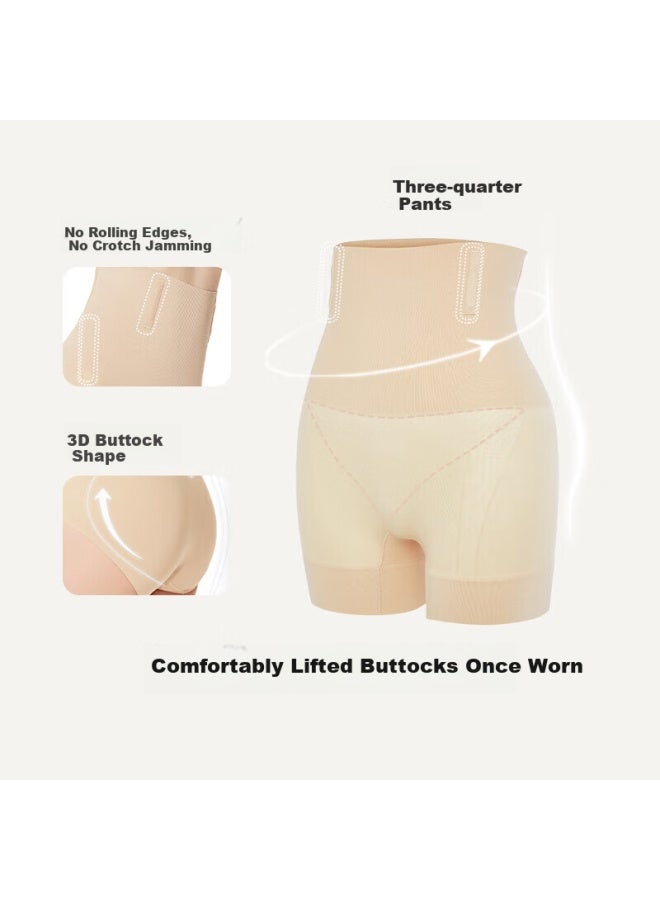 Ubras High Waist Tummy Control Lifting Compression Shapewear Waist Trainer Slimming Women's Underwear Women's Sage Three-quarter Pants XL - Image 5