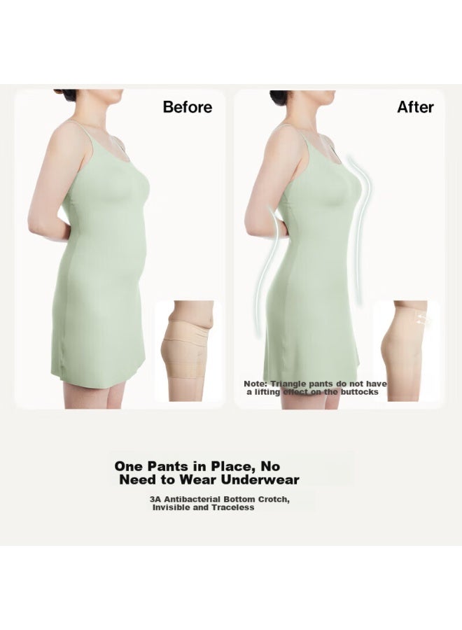 Ubras High Waist Tummy Control Lifting Compression Shapewear Waist Trainer Slimming Women's Underwear Women's Sage Three-quarter Pants XL - Image 4